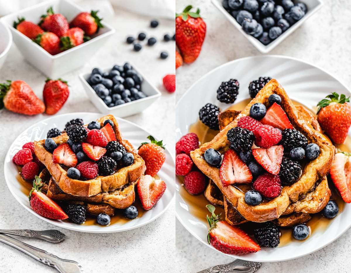 fresh fruit on top of French toast