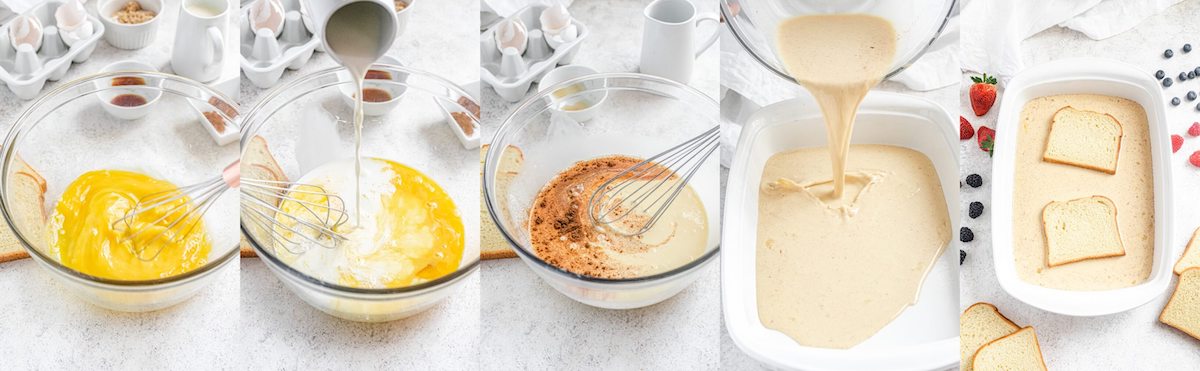 how to make French toast egg mixture step-by-step photos