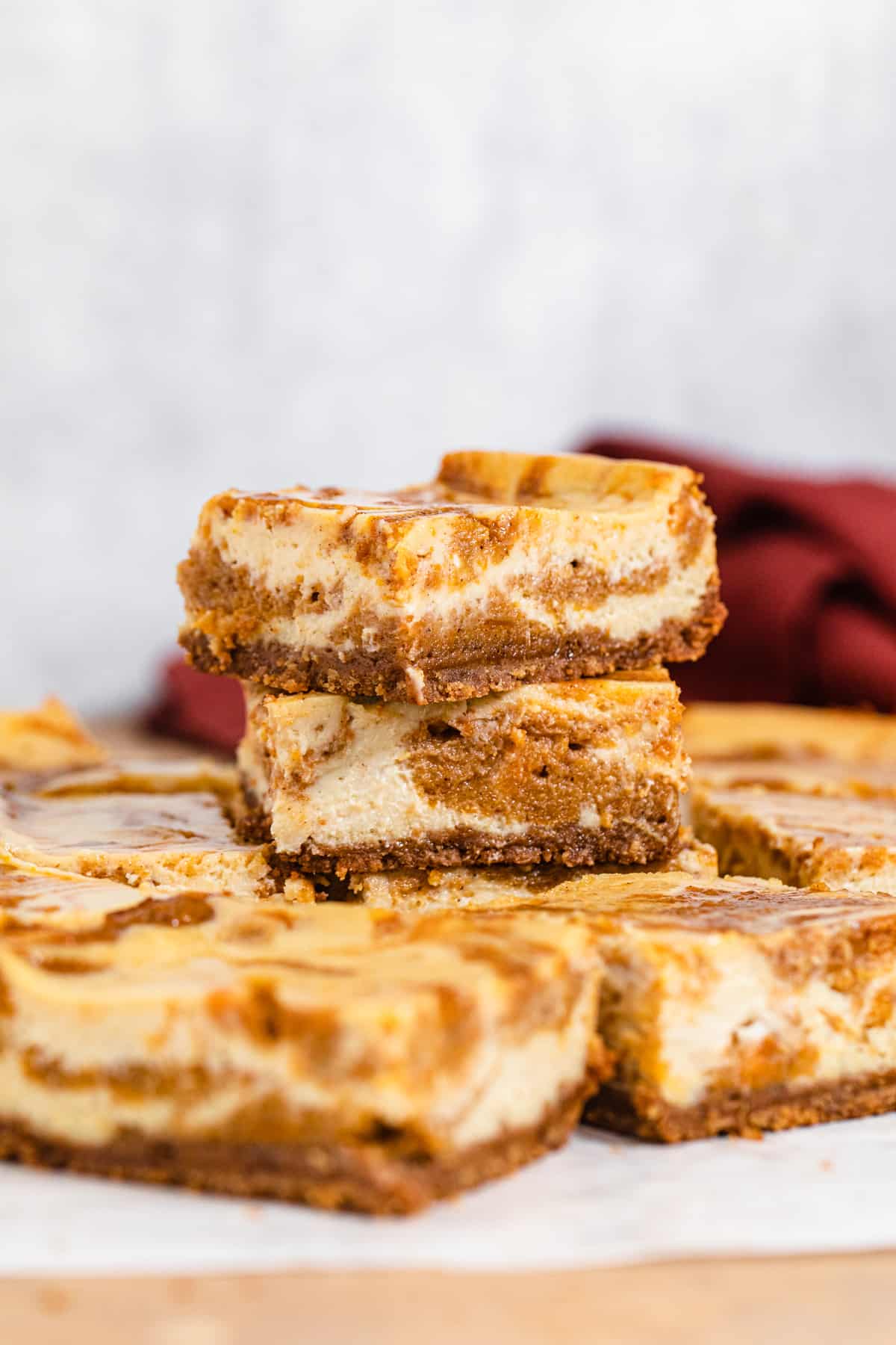 stack of cheesecake bars