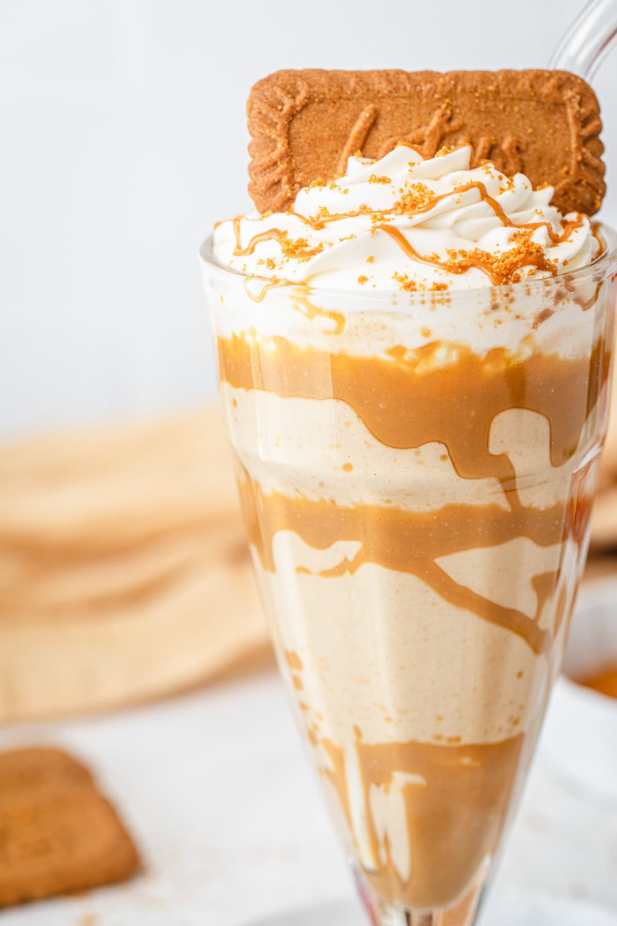 close up of milkshake