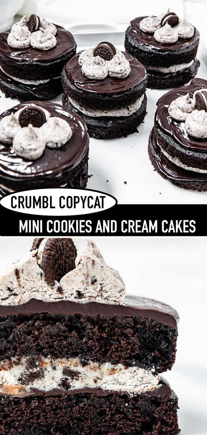 mini cookies and cream cakes pinterest image