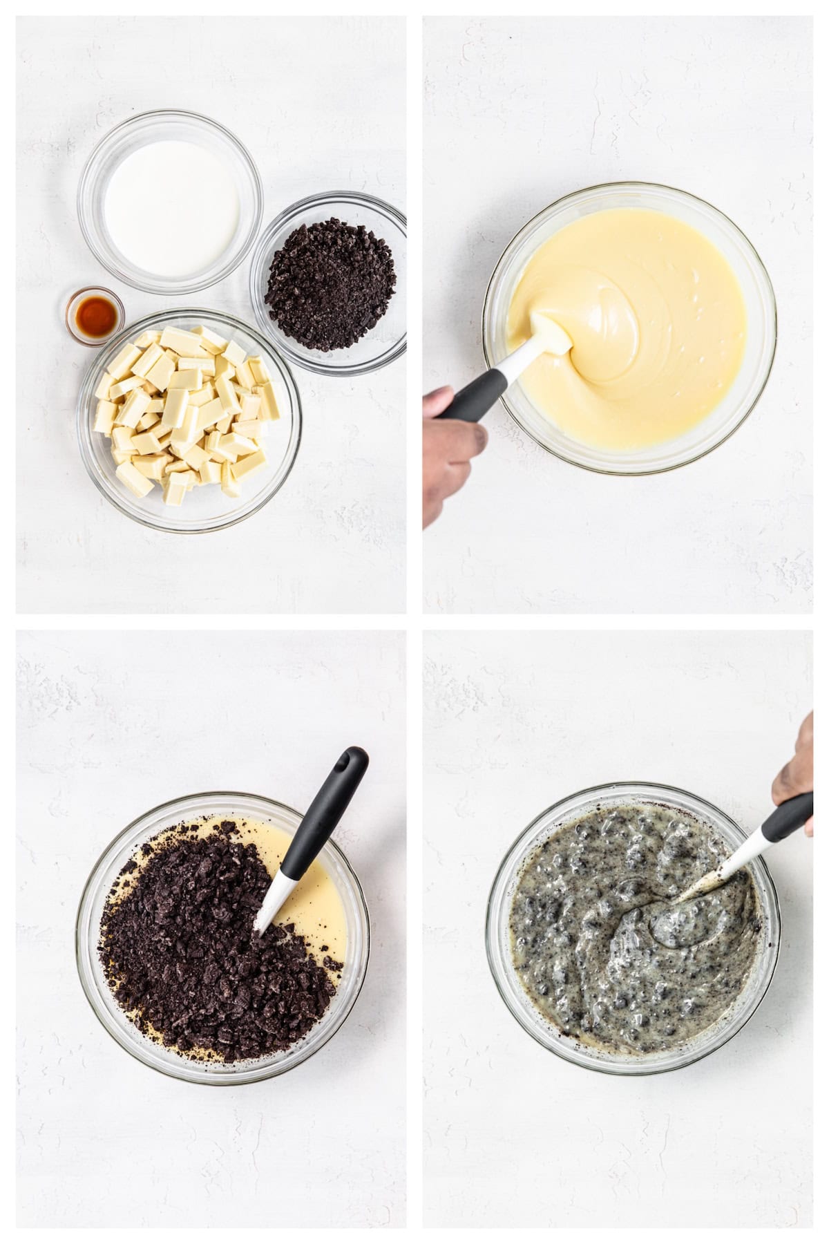 white chocolate cookies and cream ganache ingredients